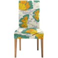 thumbnail image 2 of RYLABLUE Colorful Butterfly Stretch Chair Cover Protector Seat Slipcover for Dining Room Hotel Wedding Party Set of 6, 2 of 5