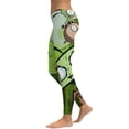 thumbnail image 3 of Green Invader Zim Gir Yoga Pants Women High Waisted Tummy Control Non See-Through Elastic Running Workout Yoga Leggings Pants, 3 of 7