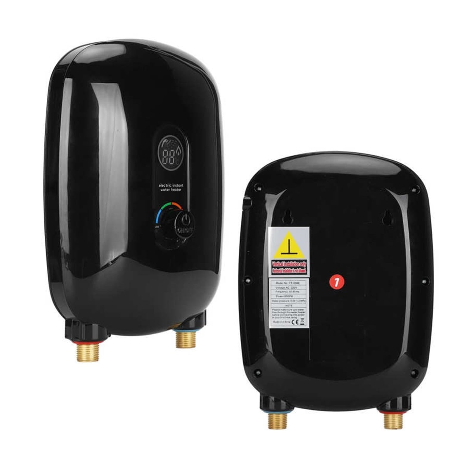 6500W Instantaneous Electric Water Heater Digital Temperature Control Instant Tankless Water Heater Shower Flow Water Heated ,Safety Protections