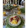thumbnail image 4 of Steel Blue 60x84 Inches Rectangle 100% Cotton Hand Block Print Tablecloth Washable Halloween Thanksgiving/Christmas Parties/Wedding Use,Fall décor Farmhouse Dining Dinner Tablecloth, 4 of 6
