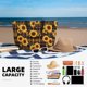 thumbnail image 5 of Fotbe Brown Blue Plaid Sunflower Bolsa de Viaje para Playa - Resistente al Agua, Bolsa Tote de Gran Capacidad y Ligera con 7 Bolsillos para Mujeres y Hombres, 5 of 7