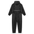 thumbnail image 4 of Alvivi Men's Hooded Jumpsuits Full zip One Piece Lightweight Hooded Raincoat Waterproof Rain Suit Black M, 4 of 7