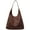 Coffee, variant on BadPiggies Suede Tote Bag for Women Retro Hobo Handbag Crescent Slouchy Shoulder Bag - Coffee