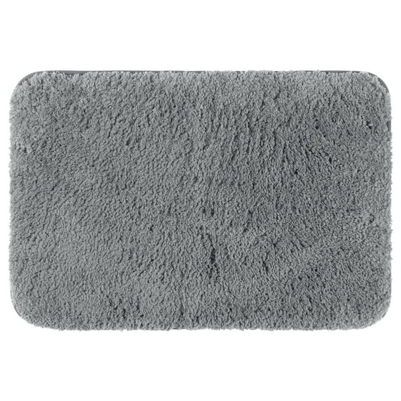 REGALWOVEN Bathroom Rug Non-Slip Soft Shaggy Bath Mat for Bathroom Grey 16" x 24"
