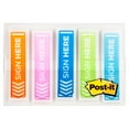 Post it "Sign Here" Flags, Assorted Colors, 1/2" Wide, 100 Flags