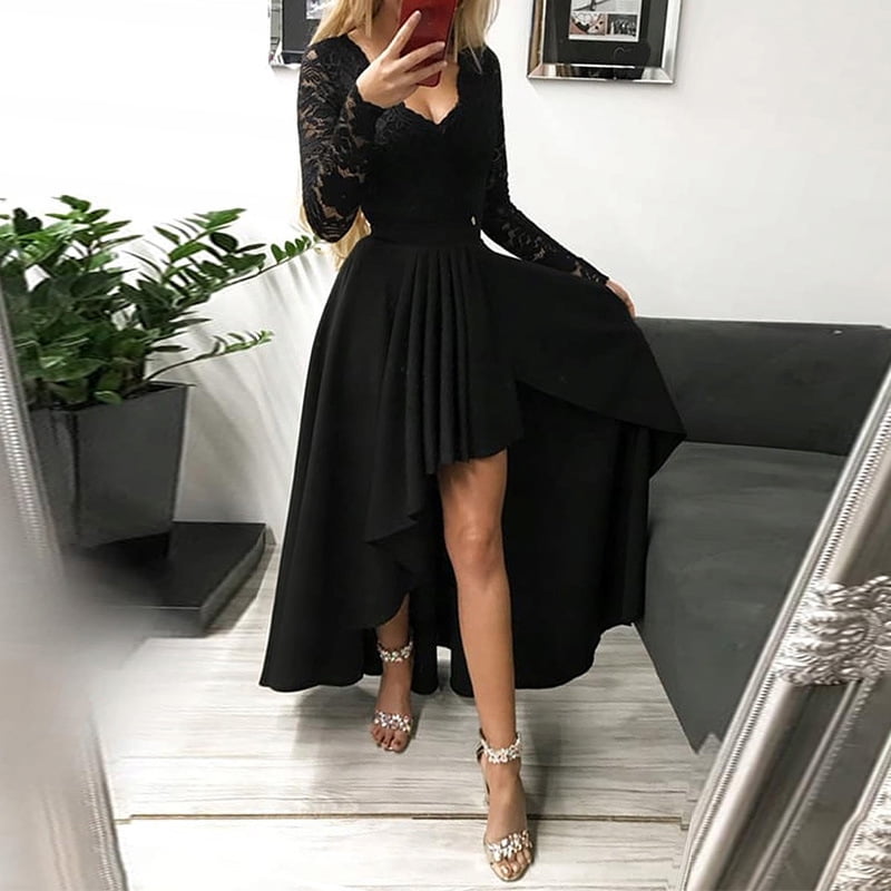 Wedding Guest Dresses For Women Formal Wedding Guest Dresses For Women  Gowns And Evening Dresses Women's Solid Color Lace Sheath Fishtail Dress  Wrap