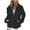 Black, variant on Njagoc3 Womens Long Sleeve Zip Up Jackets Turndown Collar Fall Winter Outerwear Coats with Pockets
