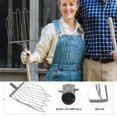 thumbnail image 2 of OULII Metal Yard Tools Soil Screening Spade Silver Shovel for Household Planting 1Set, 2 of 8