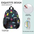 thumbnail image 5 of Space Cat and Planet Black Pattern Backpack for School, Cute School Bag with Adjustable Shoulder Straps and Padded Back, 15"x11.42"x5.5", 5 of 5