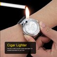 thumbnail image 3 of Cigarette Cigar Lighter Watch Quartz Watch Refillable Butane Lighter Watch Silver, 3 of 8