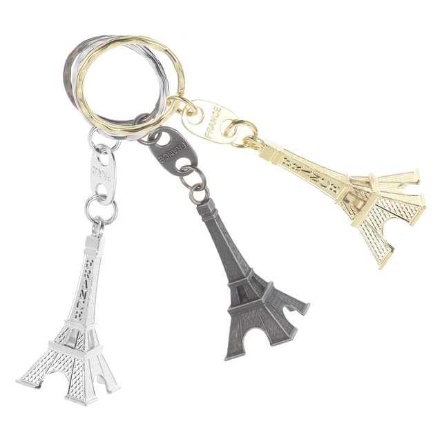 OHOIOLLA 3Ud Llavero Torre Eiffel Multicolor Como Colgante Decorativo Para Bolso