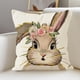 thumbnail image 1 of Funda de cojín decorativa con diseño de zanahoria y conejo de Pascua para sala de estar, dormitorio, sofá, vacaciones, forma retorcida, 1 of 6