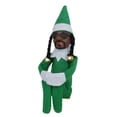 thumbnail image 1 of Snoop On The Stoop Christmas Elf Doll Fieltro Resina Muñecas Adorno (B) Verde, 1 of 9