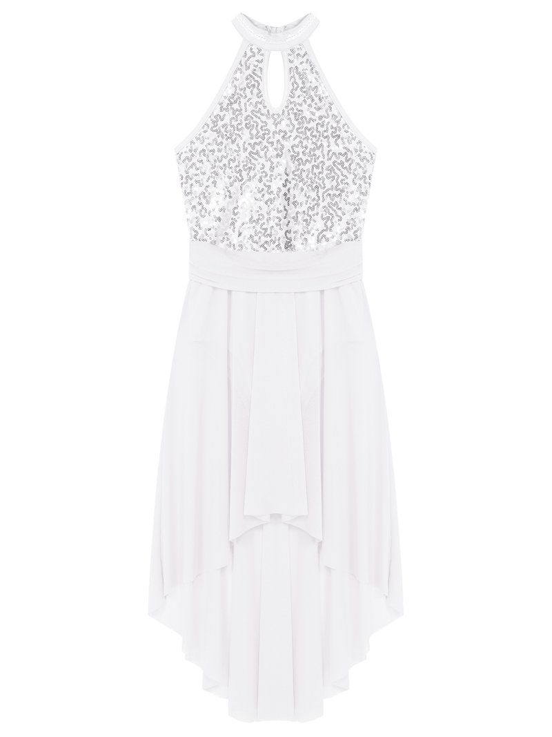 ZDHoor Girls Chiffon Floor Length Birthday Party Dress Rhinestone Maxi  Romper Dresses White-A 10 - Walmart.com