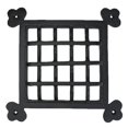 thumbnail image 2 of A29 Hardware Parrilla/rejilla para puerta Speakeasy de hierro fundido de 8 1/2 x 8 1/2 pulgadas con puerta de visualización, acabado en polvo negro, tamaño grande, 2 of 5