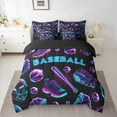 thumbnail image 2 of Manfei American Baseball Child Twin Bedding Sets 7-Piece, Sport Helmet Gloves Bedding Comforter Set, Ball Game Player Reversible Sheet Sets, Breathable Home Decor, 2 of 7