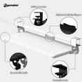 thumbnail image 2 of Ergomaker Keyboard Tray Under Desktop 25.6x11.8 inches Clamp-On Tray Slide-Out Drawer Punch-Free Setting White, 2 of 7
