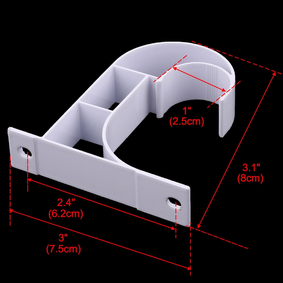 Unique Bargains Window Drapery Ceiling Hanging Holder Wall Curtain Rod Bracket Set of 2