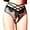 Black, variant on Clearance Clothes Under $5 TMOYZQ High Waist Crotchless Panties for Women, Sheer Mesh Floral Lace Cheeky Underwear Criss Cross Strap Breathable Seamless Underwear Bikini Panties Briefs