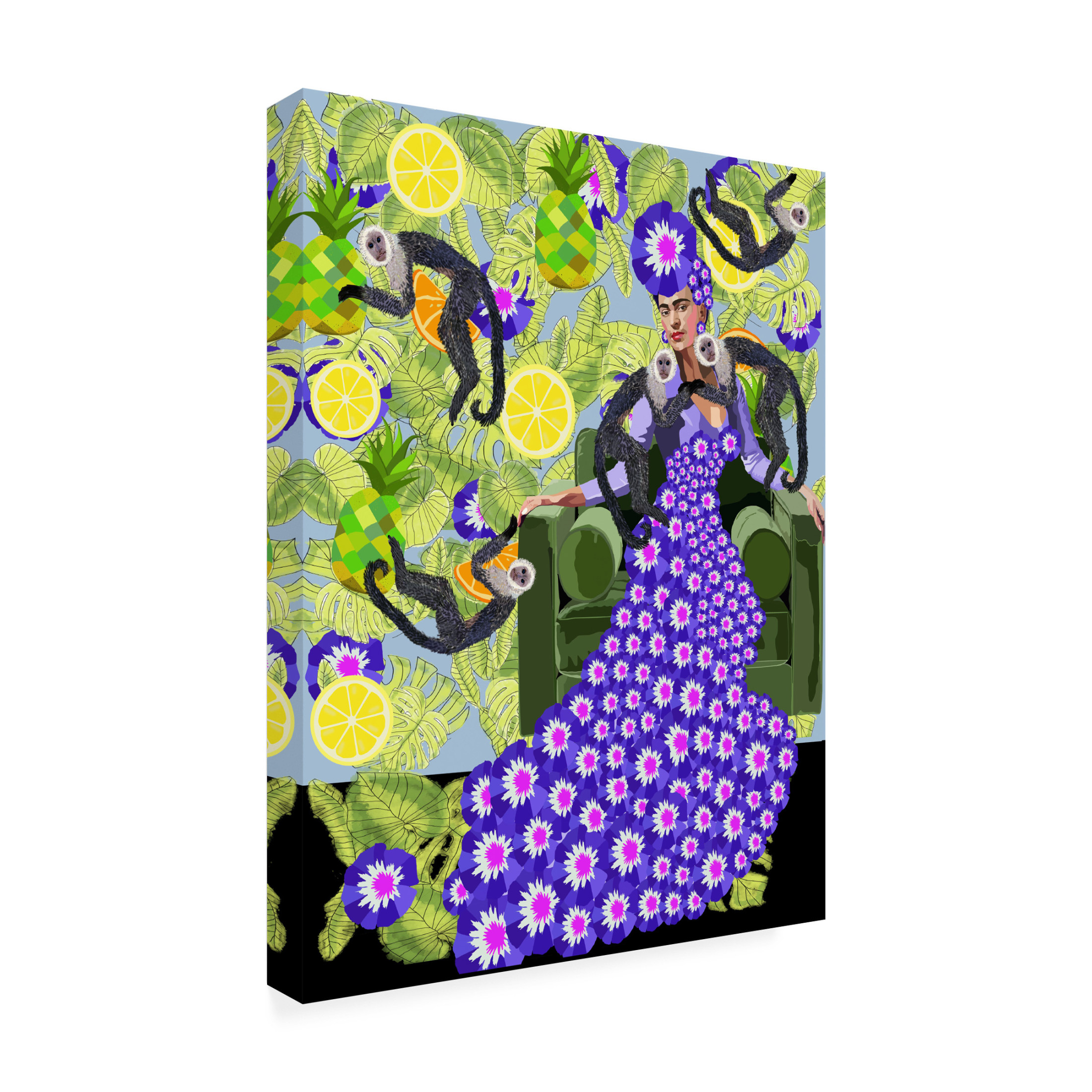 Trademark Fine Art Lynnda Rakos  Frida in the Garden Canvas Wall Art