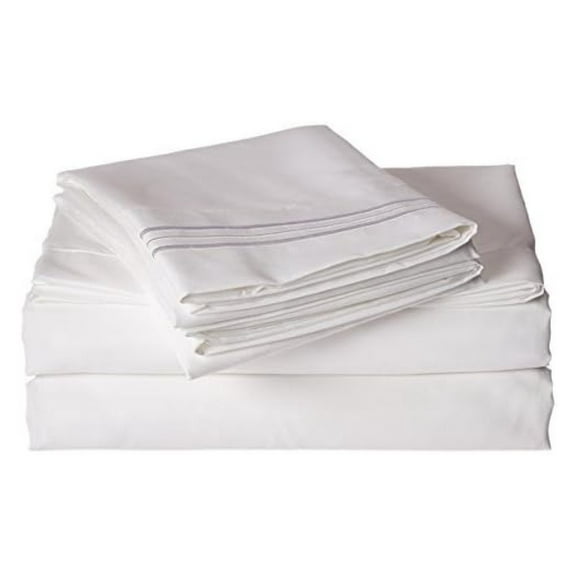 4 Piece 1800 Series Premier Sheet Set, Queen, White by