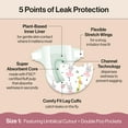 thumbnail image 3 of The Honest Company Clean Conscious Diapers® Up to 100% Leak Protection Designed to Protect Delicate Skin Hypoallergenic + Fragrance Free Rose Blossom + Tutu Cute, Size 1, 78 Count, 3 of 9