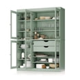 thumbnail image 5 of 100% Solid Wood 48.5" Pantry China Cabinet with Clear Glass Doors, 2-Drawers and Adjustable Shelves, 5 of 6