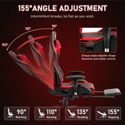 JONPONY Game Chair,Ergonomically Designed Computer Chair with headrest and 2D Armrests,with Footrest and Lumbar Support,High Back Office Chair Support 8 Hours Long Sitting,Computer Chair,RED
