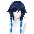 thumbnail image 1 of Blue Short Wig and 2 Ponytail Wigs for Cosplay Venti Wigs Halloween Costume Party Wigs Blue -, 1 of 4