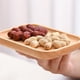 thumbnail image 4 of Vajilla Plato de postre redondo de madera macina Bandeja de aperitivos Plato para servir frutas secas, 4 of 11