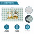 thumbnail image 6 of Yellow Sunflower Placemats Set of 8, Gnomes Teal Checkered Farmhouse Art Placemats for Dining Table, Place Mats for Kitchen Tabletop, Waterproof Wipeable Dining Table Mats Set, 6 of 9