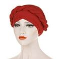 thumbnail image 1 of Mode Tresse de Couleur Pure Femmes Musulmanes Turban Chapeau Chimio Casquette Couvre-Chef, 1 of 9