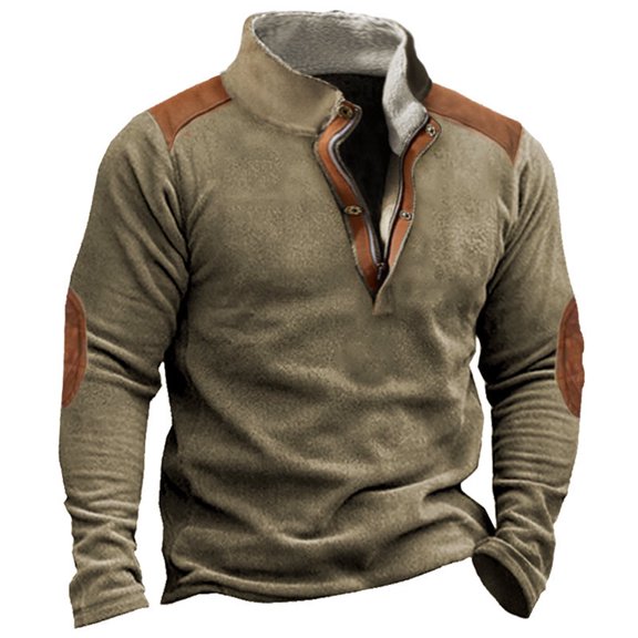 Mens Sweatshirt Classic Casual Crew Neck Hoodless Long Sleeve Pullover Relaxed Fit Top