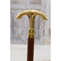 Vintage Solid Brass Anchor Handle Walking Cane Gift