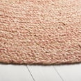 thumbnail image 3 of SAFAVIEH Natural Fiber Geordie Solid Area Rug, Pink/Natural, 6' x 6' Round, 3 of 11