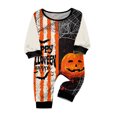 thumbnail image 2 of Ultra Soft Matching Family Halloween Pajamas PJs Set, Spooky Pumpkin Ghost Long Sleeve Top Pants Lounge Sleepwear Outfits, 2 of 4