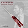 thumbnail image 3 of Peine plegable práctica entrenamiento mariposa cuchillo herramienta de peluquería (rojo) Tmvgtek Cuidado Belleza, 3 of 8