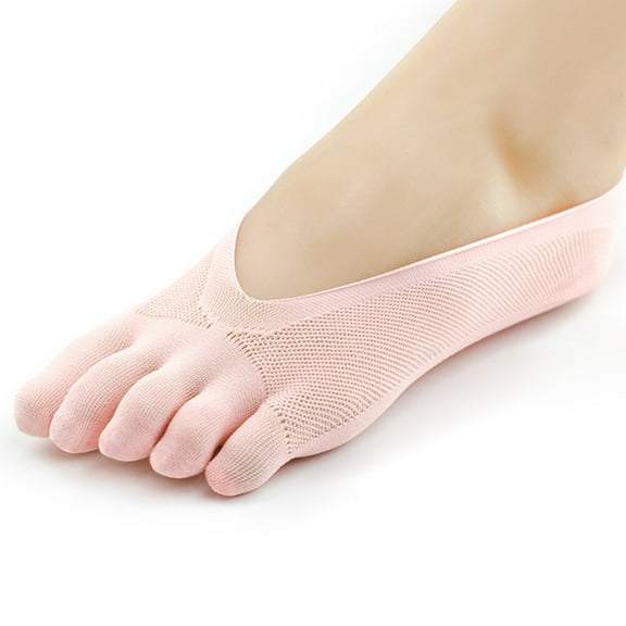 Worgeous  4 Pairs Toe Socks Non Slip Yoga Separator for Women Girls and Women's