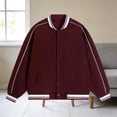 thumbnail image 4 of WIZUTIZ Women's Casual Fashion Baseball Jacket Pocket Long Sleeve Cotton Blend Fall Casual, 4 of 4