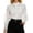 White, variant on Tanghaowl Womens Tops Casual, Women Lace Shirt Pure Stand Collar Button Down Long Sleeve Casual Elegant Blouse White XL