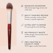 Pozyie BK BEAUTY 110 LARGE CONCEALER BRUSH – Dense Tapered Under-Eye Concealer Brush for Quick Blending, Full Coverage Finish, No Product Absorption