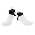 thumbnail image 2 of Calcetines de Malla Atlética Macarena Unisex Cinco Dedos Blanco Azul, 2 of 8