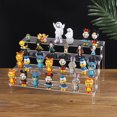 thumbnail image 3 of Black/Clear Acrylic Display Riser Shelf for Funko Figures Collections Doll Makeup Storage Holder Cupcake Stand Perfume Organizer QZX, 3 of 7