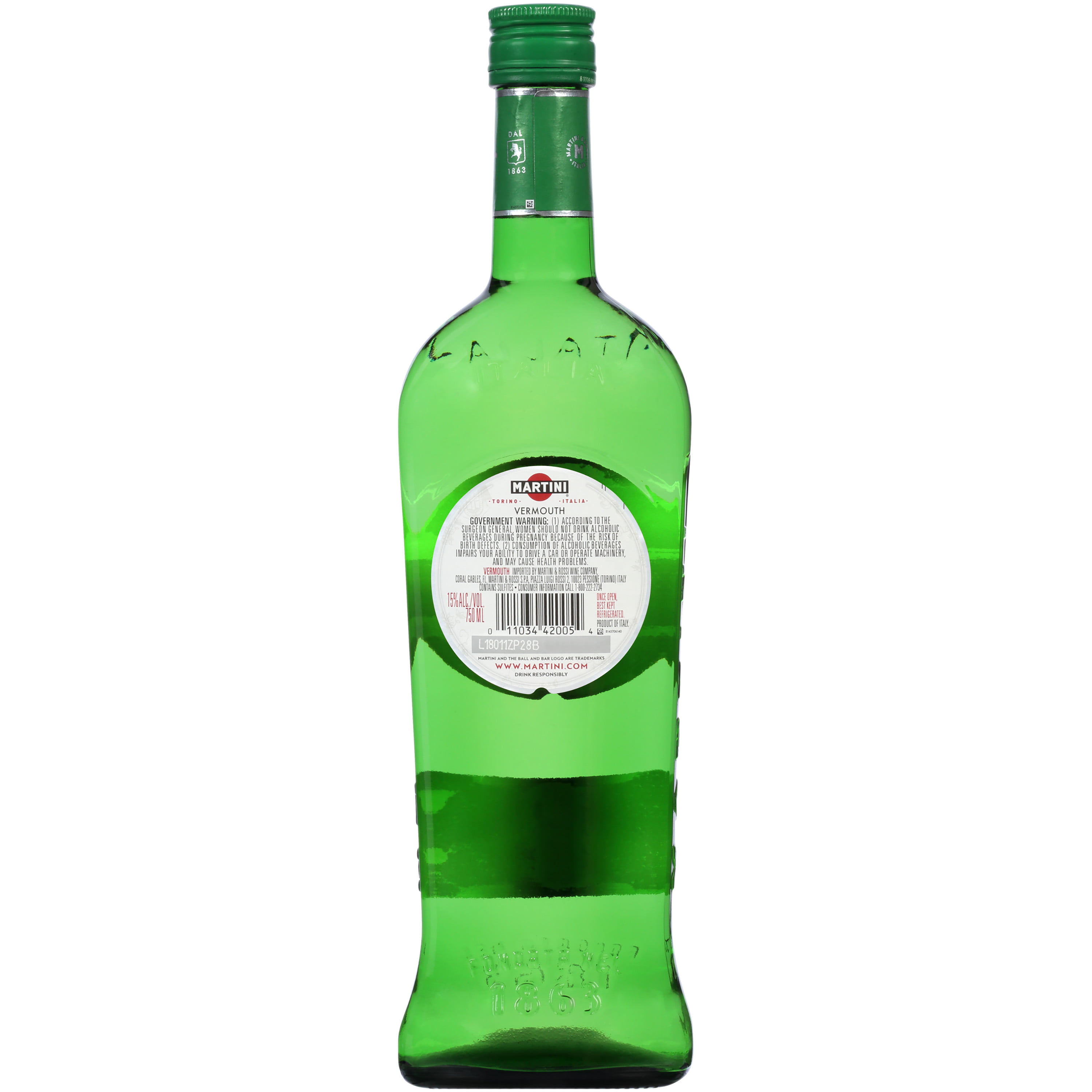 MARTINI & ROSSI Extra mL 750 15% Mixer, Vermouth ABV Cocktail Dry Bottle