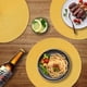 thumbnail image 5 of Juego de 4 manteles individuales redondos para mesas de comedor, lavables, antideslizantes, 15 pulgadas, uso interior y exterior (amarillo, 4 unidades), 5 of 5