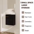 thumbnail image 3 of Noble House 16" Bathroom Vanity with Sink, Soft Close Doors, Space-Saving Modern Vanity Cabinet for Small Bathroom, Black Chestnut, 3 of 18