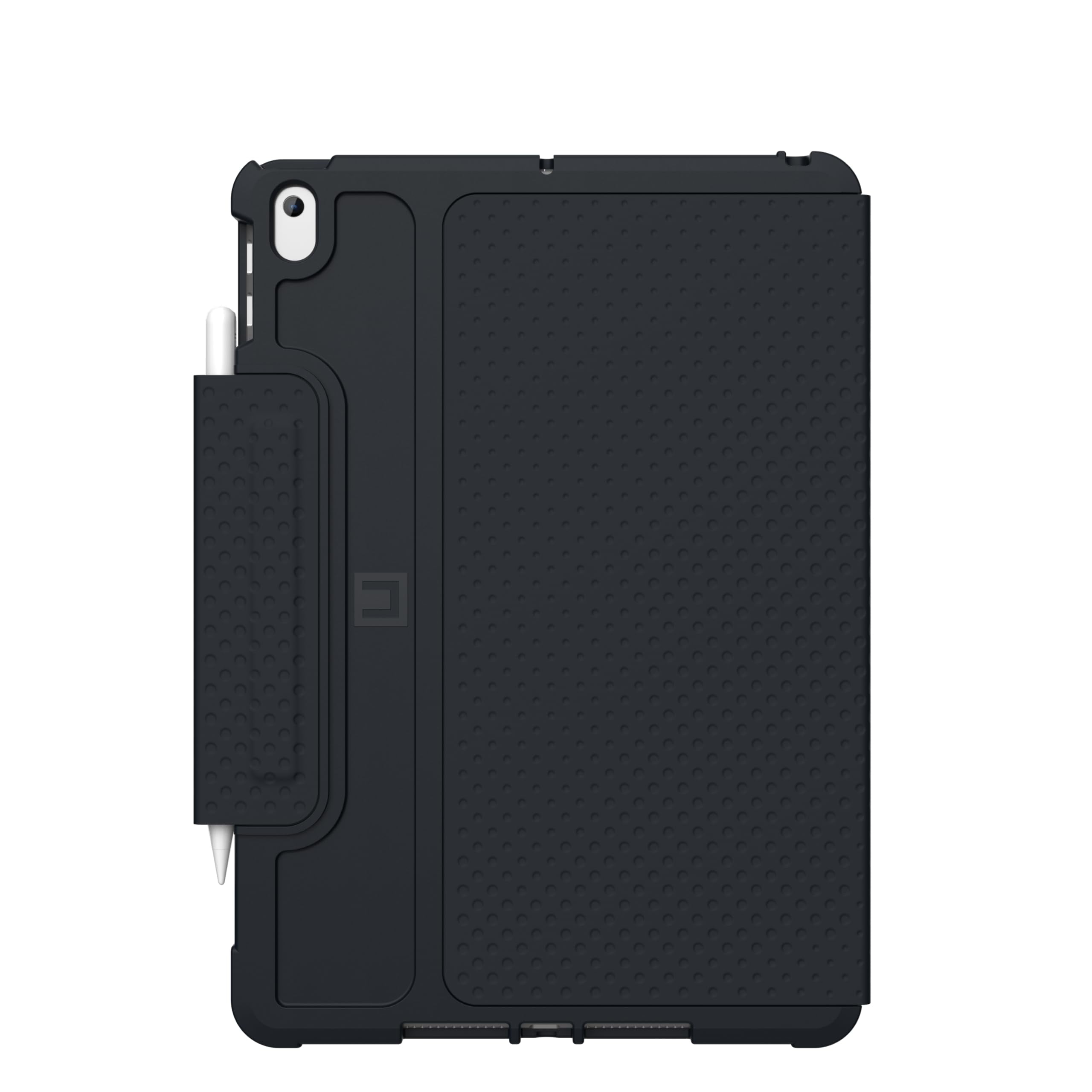 [U] by UAG iPad 10.2 Case Black 9th Generation 2021, 8th Gen 2020, DOT Lightweight Slim Shockproof Smart Folio Protective Cover with Auto/Sleep Wake & Pencil Holder