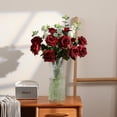 thumbnail image 3 of Ramo de rosas artificiales de seda para decoración del hogar, boda, fiesta, 12 unidades, 3 of 4