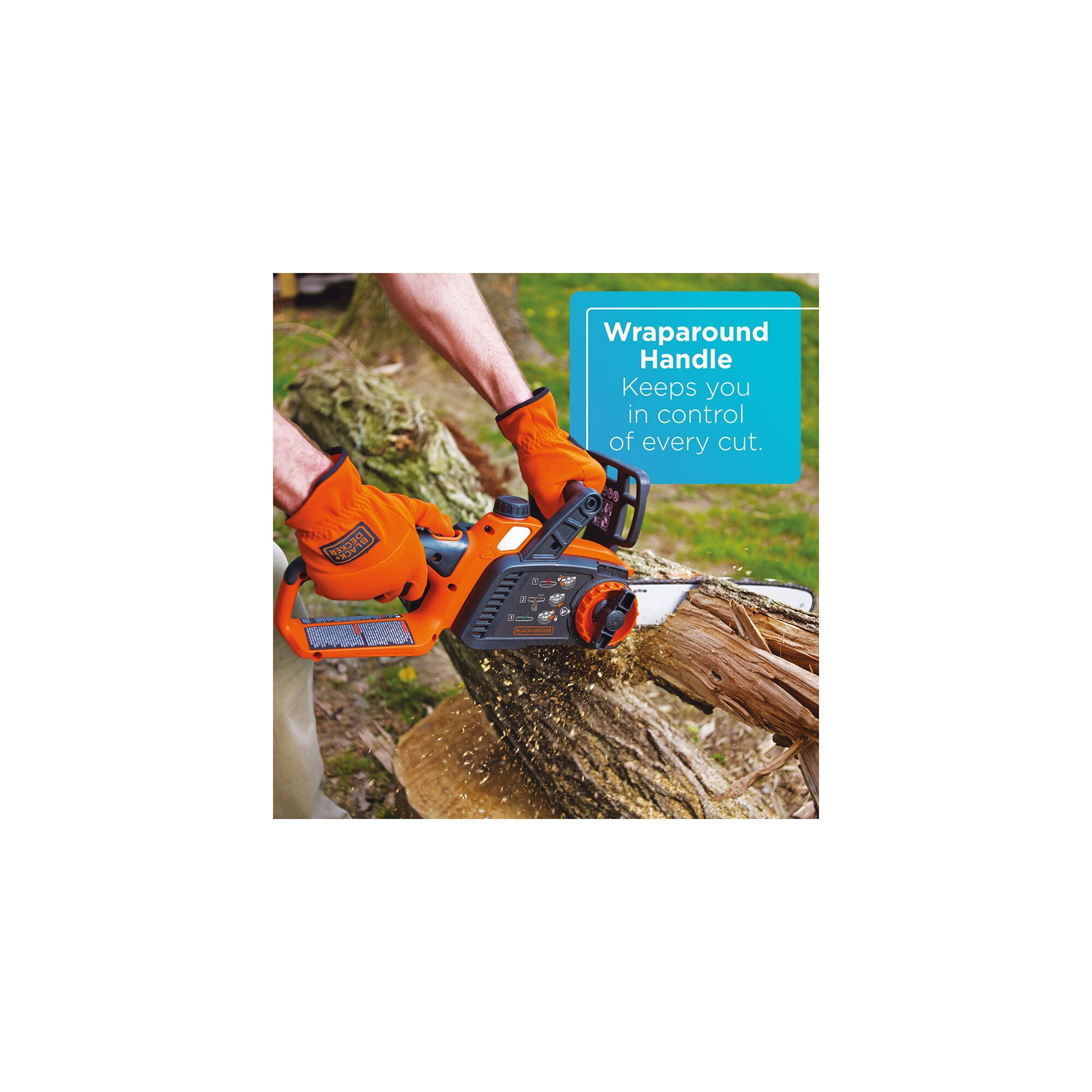 BLACK+DECKER 20V MAX Cordless Chainsaw with Extra Lithium Battery 2.0 Amp  Hour (LCS1020 & LBXR2020-OPE)