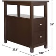 ONKER Narrow End Table Side Table with Drawer and Open Shelf Sofa Table for Living Room Bedroom